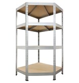 Ar Shelving AR Shelving rek Corner Rivet, ft 180 x 90 x 90 x 45 cm, 4 legborden uit HDF, gegalvaniseerd