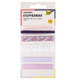 Folia Folia stoffen linten, 6 geassorteerde kleuren, totale lengte 5,5 m, sweet bouquet