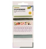 Folia Folia stoffen linten, 6 geassorteerde kleuren, totale lengte 5,5 m, flower fields