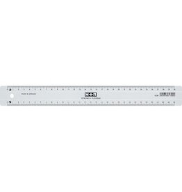 M+R M+R Strong & Flexibel lat, met schaalverdeling voor recht- en linkshandigen, 30 cm, transparant