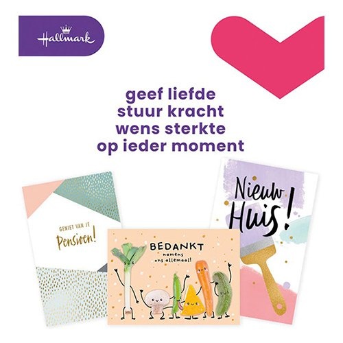 Hallmark Hallmark navulset wenskaarten, divers, pak van 12 stuks