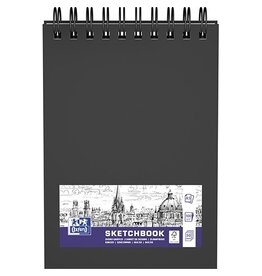 Oxford Oxford schetsboek, 100 g/m², ft A5, zwart, 50 vel
