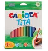 Carioca Carioca kleurpotlood Tita, 24 stuks in een kartonnen etui