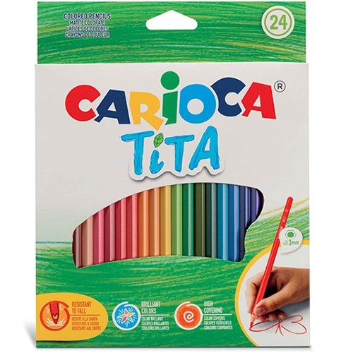 Carioca Carioca kleurpotlood Tita, 24 stuks in een kartonnen etui
