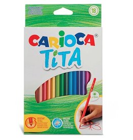Carioca Carioca kleurpotlood Tita, 18 stuks in een kartonnen etui
