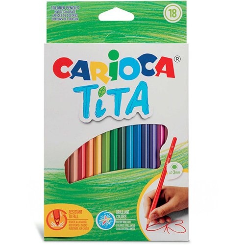 Carioca Carioca kleurpotlood Tita, 18 stuks in een kartonnen etui
