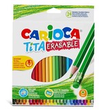 Carioca Carioca kleurpotlood met gum Tita, 24st.