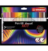 Stabilo STABILO pen 68 brush ARTY, etui van 30 stuks, assorti