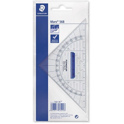 Staedtler Staedtler geodriehoek, ft 16 cm, met afneembaar handvat