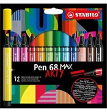 Stabilo STABILO pen 68 viltstift MAX ARTY, etui van 12st., assorti