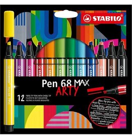 Stabilo STABILO pen 68 viltstift MAX ARTY, etui van 12st., assorti