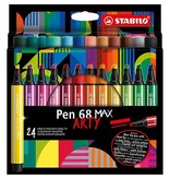 Stabilo STABILO pen 68 viltstift MAX ARTY, etui van 24st., assorti