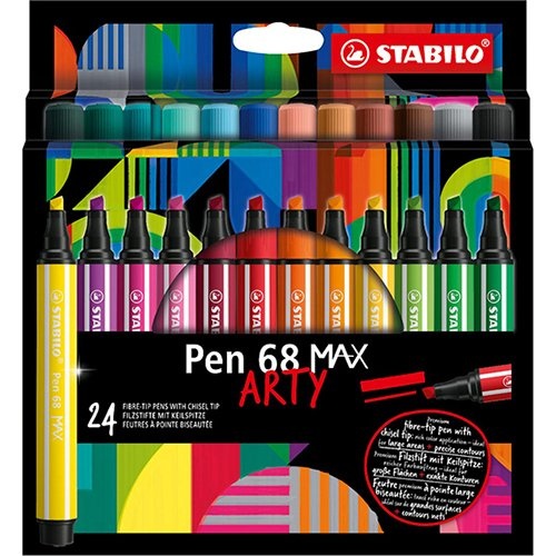 Stabilo STABILO pen 68 viltstift MAX ARTY, etui van 24st., assorti