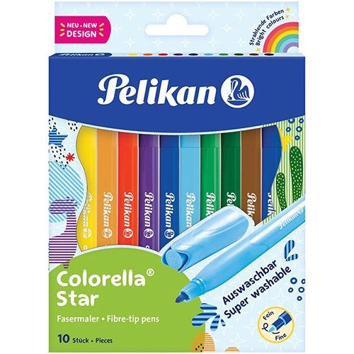Pelikan Pelikan viltstift Colorella Star 10 stiften in kartonnen ophangdoosje