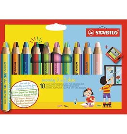 Stabilo STABILO woody 3in1 duo kleurpotlood, etui van 10st., assorti