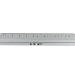 Q-CONNECT Q-CONNECT meetlat, aluminium, 20 cm, in ophangetui