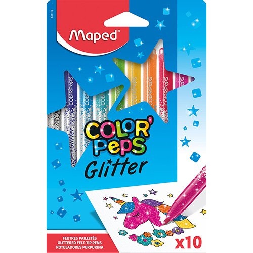 Maped Maped Color'Peps Glitter viltstift, etui van 10st., assorti