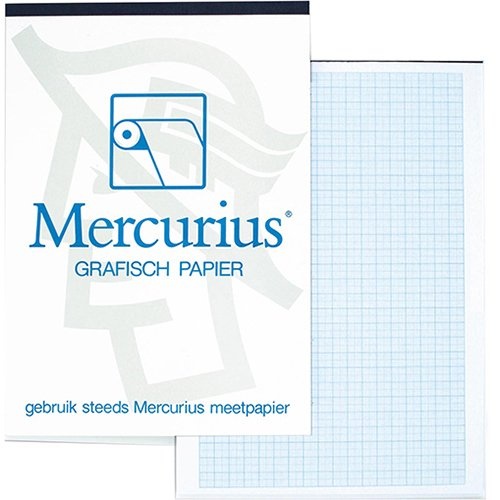 Mercurius Mercurius millimeterpapier, ft A4, blok van 50 vel