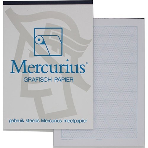 Mercurius Mercurius isometrisch grafisch papier, 50 vel, ft A6