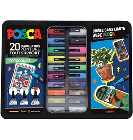 Posca Posca paintmarkers, metalen 20st. ontwerp Pop Colours