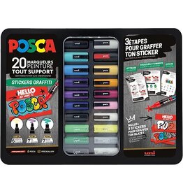 Posca Posca paintmarkers, metalen 20st. ontwerp Stickers Graffiti