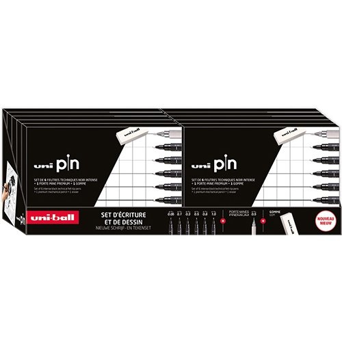 Uni-ball Uni Pin fineliner, display van 10 dozen van 6st.