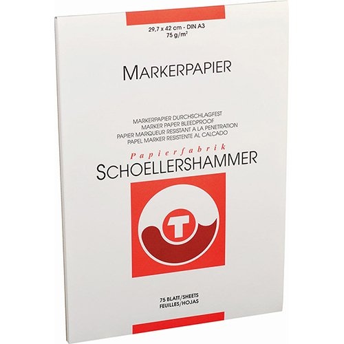 Schoellershammer Schoellershammer markerpapier, A3, 75 g/m², blok van 75 vel