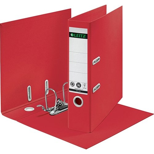 Leitz Leitz Recycle 180° ordner, rug van 8 cm, rood