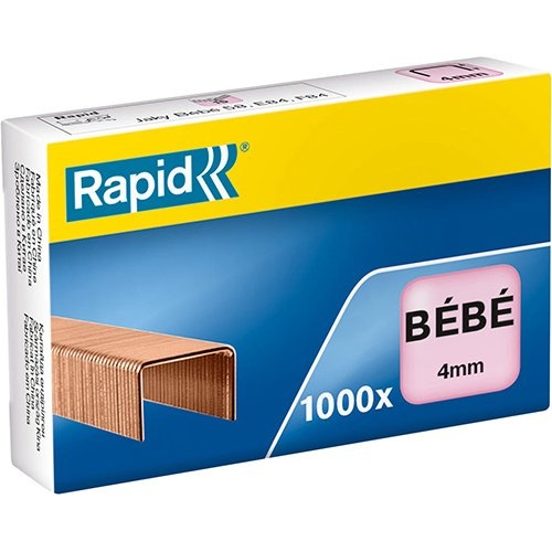 Rapid Rapid nietjes Bébé, verkoperd, doos van 1000 nietjes