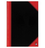 Bantex notitieboekje, A4, gelijnd, rood en zwart [6st]