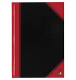 Bantex notitieboekje, A6, gelijnd, rood en zwart [6st]