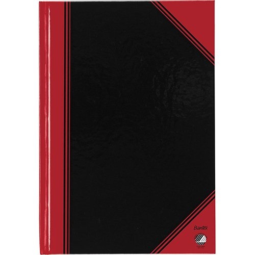 Bantex notitieboekje, A6, gelijnd, rood en zwart [6st]