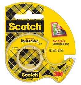 Scotch Scotch dubbelzijdige tape 12,7 mm x 6,3 m, dispenser + rolletje