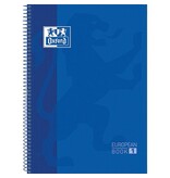 Oxford Oxford School Classic Europeanbook spiraalblok, ft A4+, 160 bladzijden, geruit 5 mm, donkerblauw