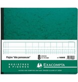 Exacompta Exacompta registers, ft 27 x 32 cm, 8 kolommen op 1 bladzijde, 28 lijnen, 80 bladzijden