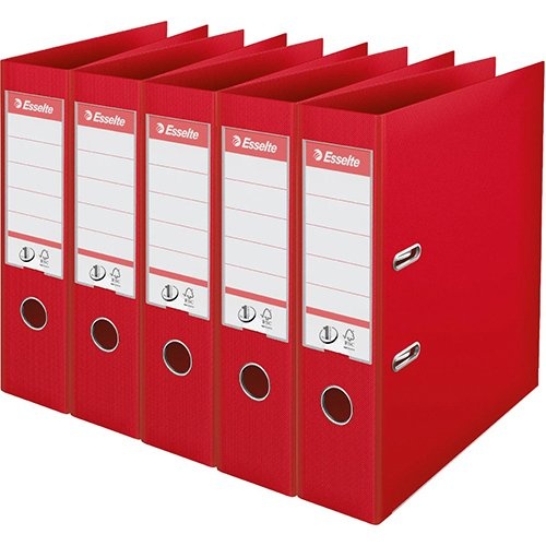 Esselte Esselte ordner Power N°1, rug van 7,5 cm, rood, pak van 5 stuks