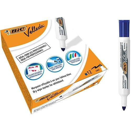 Velleda Bic whiteboardmarker Velleda 1711 blauw — levering per 12