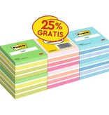 Post-It Notes Post-it Notes kubus, 450 vel, ft 76 x 76 mm, promopak van 6 kubussen in geassorteerde kleuren
