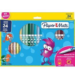 Paper Mate Paper Mate uitwasbare viltstift, blister van 24 stuks