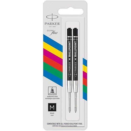 Parker Parker Eco vulling voor balpen, medium, zwart 2st.