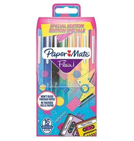 Paper Mate Paper Mate viltstift Flair Retro, blister van 16 stuks