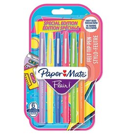 Paper Mate Paper Mate viltstift Flair Retro, blister van 6 stuks