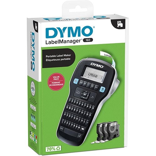 Dymo Dymo LabelManager 1 x LabelManager 160P + 3 x D1 tape qwerty