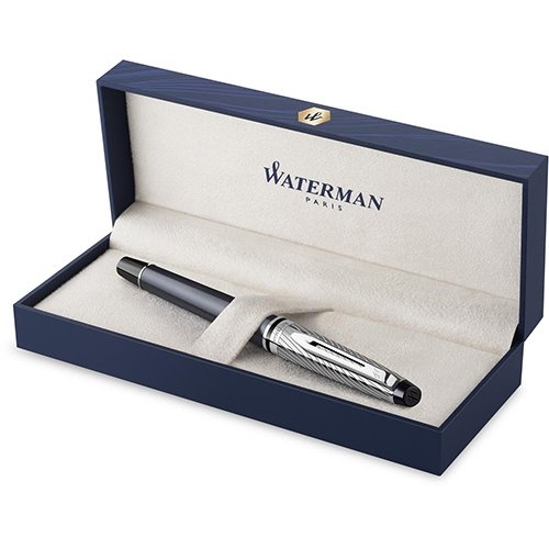 Waterman Waterman vulpen Expert Deluxe, medium, metallic grijs CT, in giftbox