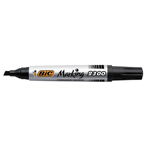 Bic Bic permanent marker 2000-2300 zwart, schrijfbreedte 3 - 5,5 mm, schuine punt