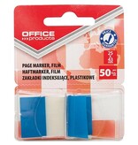 Office Products OFFICE products index, 25 x 43 mm, blister van 50 tabs, blauw