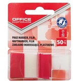 Office Products OFFICE products index, 25 x 43 mm, blister van 50 tabs, rood
