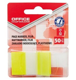 Office Products OFFICE products index, 25 x 43 mm, blister van 50 tabs, geel