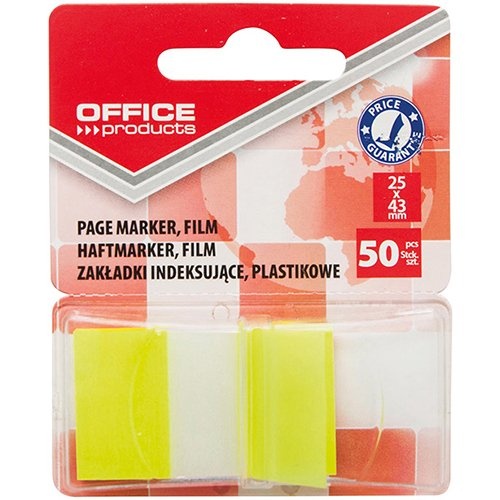 Office Products OFFICE Products index, 43 x 25 mm, blister van 50 tabs, geel