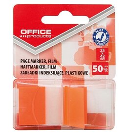 Office Products OFFICE products index, 25 x 43 mm, blister van 50 tabs, oranje